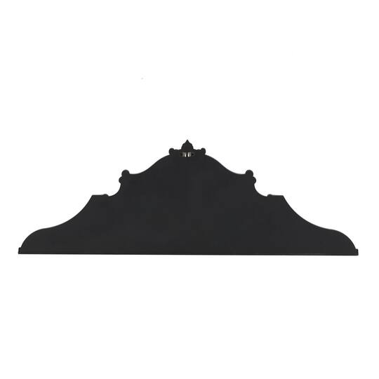 47" Black Wooden Scroll Beaded with Bronze Accents Wall Décor